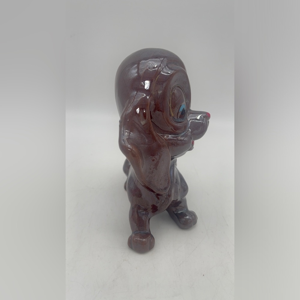 Vintage nanco Brown Hound Dog Figurine Big Blue Eyes Japan |Ceramic tabletop dog - Picture 4 of 8